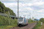 187 340-5 ist alleine unterwegs. Tostedt, 21.09.2025.