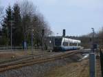 646 128-4 hielt als UBB 29416 nach Stralsund,am 06.April 2013,in Trassenheide.