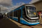 Skoda ForCity-Tram fr Chemnitz auf der Innotrans Berlin.