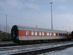 Schlafwagen WLABmz 61 80 72-90 024-3 abgestellt,am 26.Januar 2013,in Mukran.