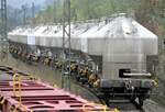 Silowagen Typ D-RAR in Amstetten, bereit gestellt f�r einen Fotog�terzug, am 07.10.2010.