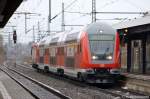 Hier der Neue IRE  Magdeburg-Berlin-Express  auf der Erffungsfahrt mit 3 neuen Dostos, bei der Durchfahrt in Brandenburg mit 160km/h.