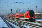 RE20 (RE 17704) von Halle(Saale) Hbf nach Uelzen im winterlichen Stendaler Hbf.