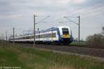 InterConnex (X 68904) von Warnemnde nach Leipzig Hbf in Vietznitz und geschoben hatte die 146 520-2.