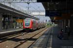 RE5 (RE 4359) von Rostock Hbf nach Lutherstadt Wittenberg, bei der Einfahrt in Berlin Südkreuz und geschoben hatte die 112 107-8 [Verl.|WR|15.01.15].