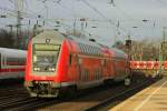 RE1 nach Rostock Hbf bei der Bereitstellung in Hamburg Hbf am 25.12.2014