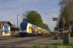 RE 5 nach Cuxhaven bei Durchfahrt Neukloster (Kreis Stade) am 20.04.2015