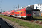 D-DB 50 80 36-33 071-2 DABbuzfa 760 als RE 18490 von Berlin Hbf(tief)nach Warnemnde bei der Durchfahrt im Haltepunkt Warnemnde-Werft.10.09.2016