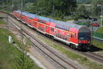 DABbuzfa 760 als RE 18490 von Berlin Hbf nach Warnemünde bei der Durchfahrt in Warnemünde-Werft.27.05.2017    