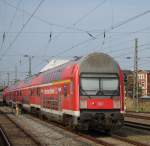 RE 18591 von Warnemnde nach Berlin Hbf als DB-Dienstfahrt im Rostocker Hbf.11.10.2014