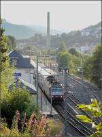 Morgendliche Stimmung im Bahnhof von Wiltz.