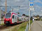 Der CFL KISS Z 2312 verlsst den Bahnhof von Diekirch in Richtung Ettelbrck.