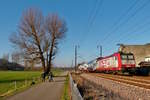 Herrliches Winterwetter an der luxemburgischen Nordstrecke zwischen Mersch und Lintgen.