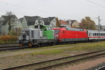 650 114-8+101 037 beim Rangieren im Rostocker Hbf.04.11.2016