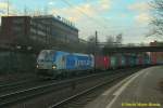 BoxXpress 193 842 mit Containerzug am 16.01.2015 in Hamburg-Harburg auf dem Weg nach Süden