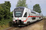 4110 117-7 als IC 2177(Warnemünde-Dresden)bei der Durchfahrt in Rostock-Marienehe am 25.07.2020