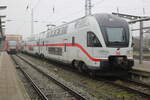 4110 617 stand als IC 2177(Rostock-Dresden)im Rostocker Hbf.03.03.2024