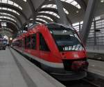 RB21869 von Kiel nach Neumnster kurz vor der Abfahrt im Kieler Hbf.(05.08.2011)