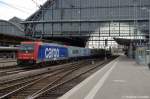 482 036-1 dispo-Tf Ltd mit Containerzug am Bremer Hbf Richtung Bremen-Walle unterwegs.