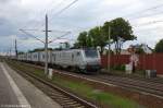 37031 AKIEM fr ECR - Euro Cargo Rail SAS mit einem Containerzug in Rathenow und fuhr in Richtung Wustermark weiter.