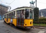 Der  Ventotto  1950 am 28.12.2015 als Linie 1 an der Endhaltestelle Piazza Castelli in Mailand.