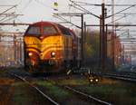 CFL Cargo/L 1805 und CFL Cargo/DK MX 1029 auf Rangierfahrt im Gbf Padborg/DK.