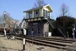 Nederlands Spoorwegmuseum Utrecht: Historisches Stellwerk auf dem Auenglnde.