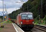 ÖBB 1293 182-2 REV/MMAL/29.06.20 mit schwach ausgelastetem KLV. Brohl 13.09.2023