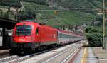 ÖBB 1216 011/ E 190 011 mit EC 85 in Bozen 17.07.2019