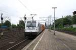 Überraschung aus dem Nachbarland...WLC 1216 955-5  Roland  kam mit einem langen Containerzug in HH-Harburg vorbei.