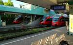 3 ÖBB 4024 trafenn im Bahnhof von Bregenz aufeinander. 02.06.12