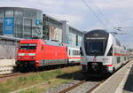 101 118-8 mit IC 2911(Warnemünde-Dresden)bei der Durchfahrt in Warnemünde-Werft.05.06.2020