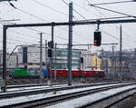 Die an die �sterreichische Rail&Sea Logistics GmbH (Seekirchen am Wallersee) Cargo vermietete SIEMENS Vectron MS 193 273-0 (91 80 6193 273-0 D-ELOC) der ELL - European Locomotive Leasing (Wien) f�hrt