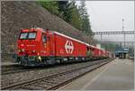 Die SBB Xtms 99 85 9177 013-7 und Xtmas 99 85 9174 023-3  Brig  auf  Übungsrundfahrt  Brig - Goppenstein - Spiez - LBT - Brig bei der Durchfahrt in Goppenstein.