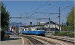 Der MOB ABDe 8/8  Fribourg  erreicht sein Ziel Chernex.