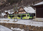 ABe 4/8 472 der ASD am Streckenende in Les Diablerets.