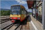 In Orbe wartet der  Karlsruher  Triebwagen Be 4/8 N� 3 (94800 450 003-9 D-TVYS) auf die Abfahrt nach Chavornay.

5. Juli 2025