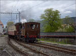 Train du Terroir.

Vor dem Streckenumbau noch eine Besichtigungstour im Val Travers. Die E 3/3 5811 in Couvet. Mai 2024.

Bei den ersten sechs Bildern bitte ich um Entschuldigung wegen einer versehentlichen starken Unterbelichtung, deren Behebung eine weniger gute Qualität bedingen. Ich fand sie aber trotzdem stimmungsvoll genug...