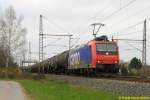 482 033 mit Kesselwagenzug am 08.04.2015 in Dedensen-Gümmer Richtung Hannover