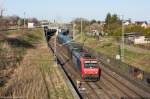 482 034-6 SBB Cargo für HSL Logistik GmbH mit einem Getreidezug in Stendal und fuhr weiter in Richtung Wolfsburg.