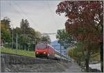 Ein IR 90 unterwegs nach Genève Aéroport kurz nach Villeneuve in der  normalen  Reihung.