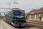 Verein Mikado 1254 haben einige Elloks une eine davon, die 11407, setzt sich am Nachmittag von 17 Mai 2025 vor ein Sonderzug in Burgdorf während das Bahnspektakel  150 Jahre Emmentalbahn  das in