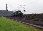 SBB HISTORIC: Extrazug mit der Ce6/8 lll 14305 und dem AS 2802 bei Roggwil am 15.