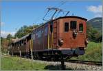  BERNE EN FETE  bei der Blonay Chamby Museumsbahn - die BOB HGe 3/3 N° 29, welche 1926 als letzte Lok den 1913/14 gelieferten an Vorgängerloks zur BOB kam und hier nun bei der B-C eine neuen