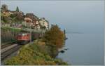 Hier nun noch ein Bild, ohne berraschung: auf der allseits wohlbekannten Fotoerstelle fliegen einem die Tauben nur so vor die Kamera  - hier in Form der SBB Ae 6/6 auf dem Weg nach Lausanne.