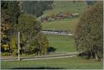 Von Gstaad nach Schönried verläuft die MOB Strecke in weiten Schleifen, um den Höhenunterschied zu überwinden.