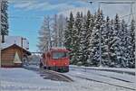 Es hat geschneit und da muss wie üblich die HGem 2/2 2501 mit dem CEV MVR X464 zur Schneeräumung auf den Les Pléiades ausrücken.