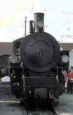 RhB G 4/5 Nr.107 in Samadan im September 1989.