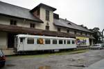 Historischer Personenwagen in Berg�n auf dem Bahnhof Platz f�r das Museum vorgesehen, am 29.08.2009.