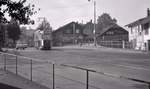 Die ehemalige Tramlinie 1 (Betriebseinstellung 11.Oktober 1965): Wagen 172 auf der Rückfahrt Richtung Bahnhof beim Inselspital.